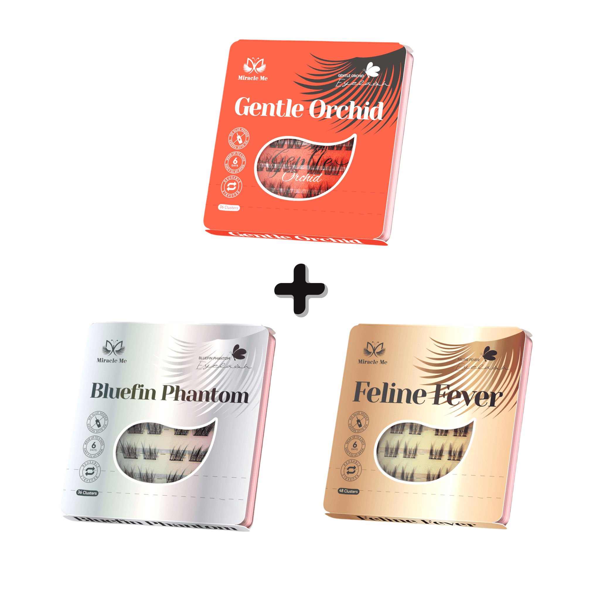 Kitsune Series Self-Adhesive Lashes Bundle - MiracleMe False Eyelashes